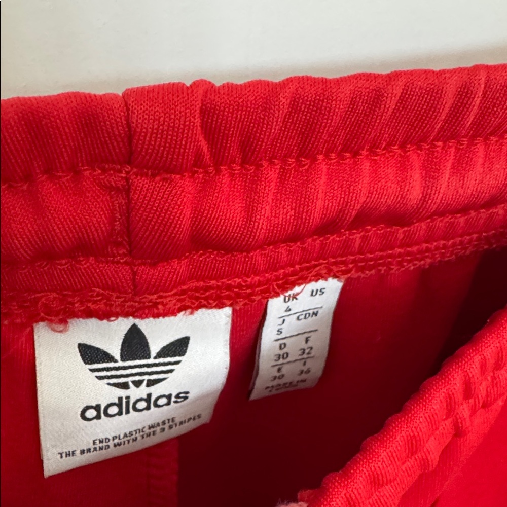 Adidas Red Track Pants with White Stripes - Picture 12 of 14